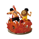 One Piece Ace and Luffy Dramatic Memories Revible Moment Ichibansho Statue