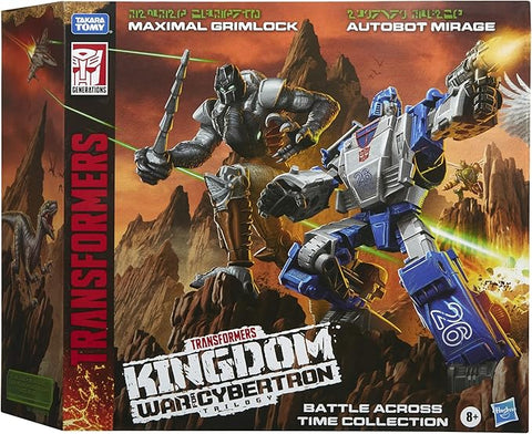 Transformers War For Cybertron: Kingdom Battle Across Time Mirage and Grimlock 2 pack