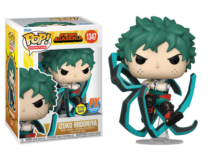 Funko Pop! Vinyl My Hero Academia 1347 Izuku Midoriya w/Black Whip (Glow in the Dark) (PX Exclusive)