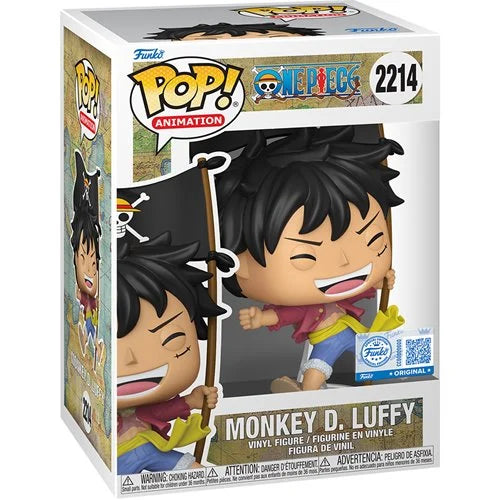 Funko Pop! Vinyl One Piece 2124 Monkey D. Luffy with Flag (Exclusive)