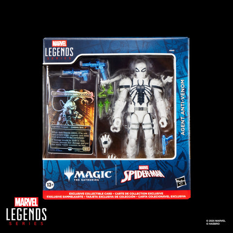 Marvel Legends Series Magic: The Gathering Agent Anti-Venom plus Exclusive Foil Collectible Card