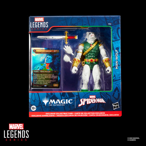 Marvel Legends Series Magic: The Gathering Man-Wolf plus Exclusive Foil Collectible Card