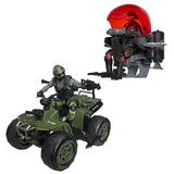 GI Joe Classified 218 Snake Eyes and Varmint ATV vs Stealth Viper and Cobra Stealth Flight Pod (Trubble Bubble)