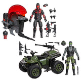 GI Joe Classified 218 Snake Eyes and Varmint ATV vs Stealth Viper and Cobra Stealth Flight Pod (Trubble Bubble)