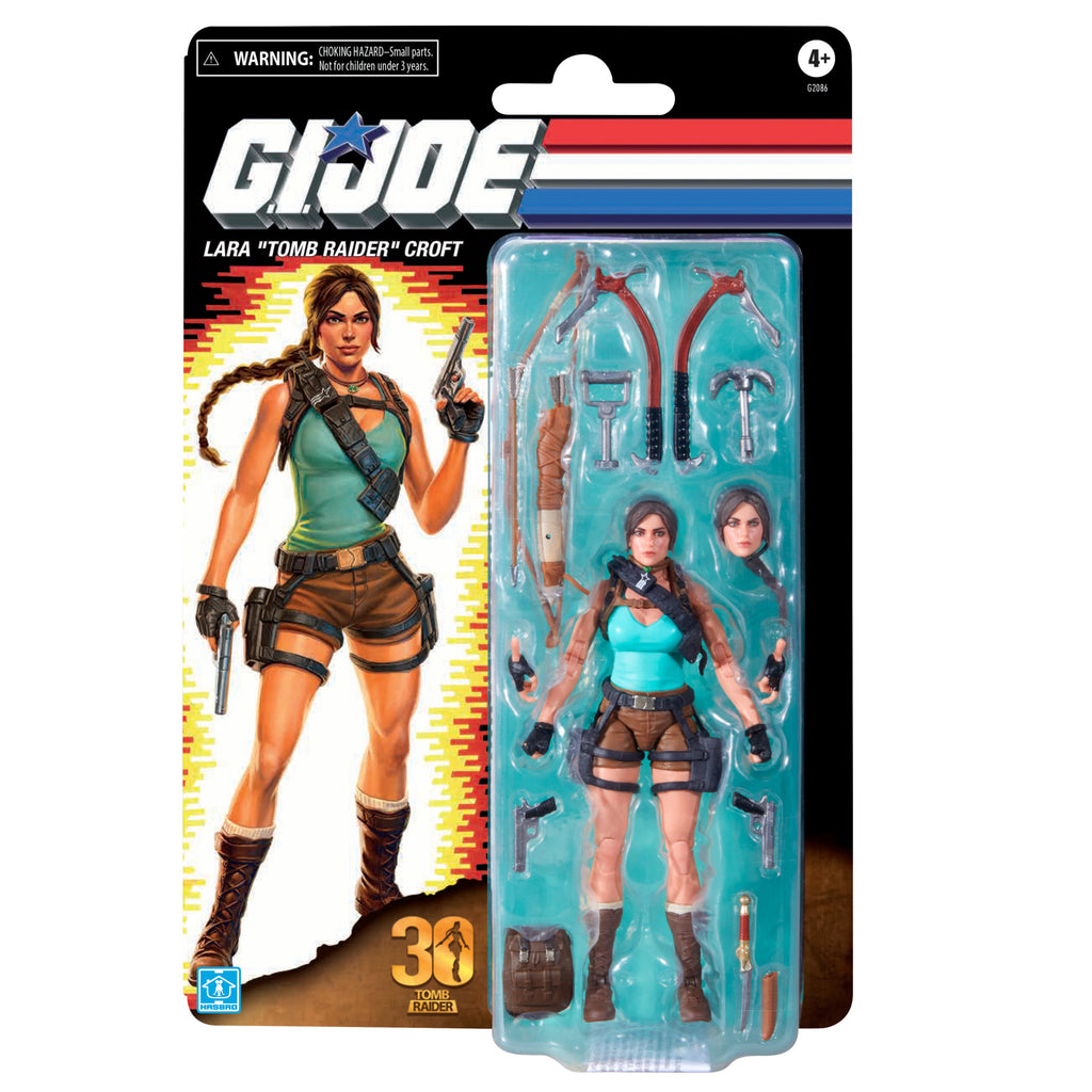 G.I. Joe Classified Series Retro Cardback Collaborative Lara Croft TOMB RAIDER Action Figure 