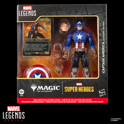 Marvel Legends Series Magic: The Gathering Captain America (Avengers: Twilight) plus Exclusive Foil Collectible Card