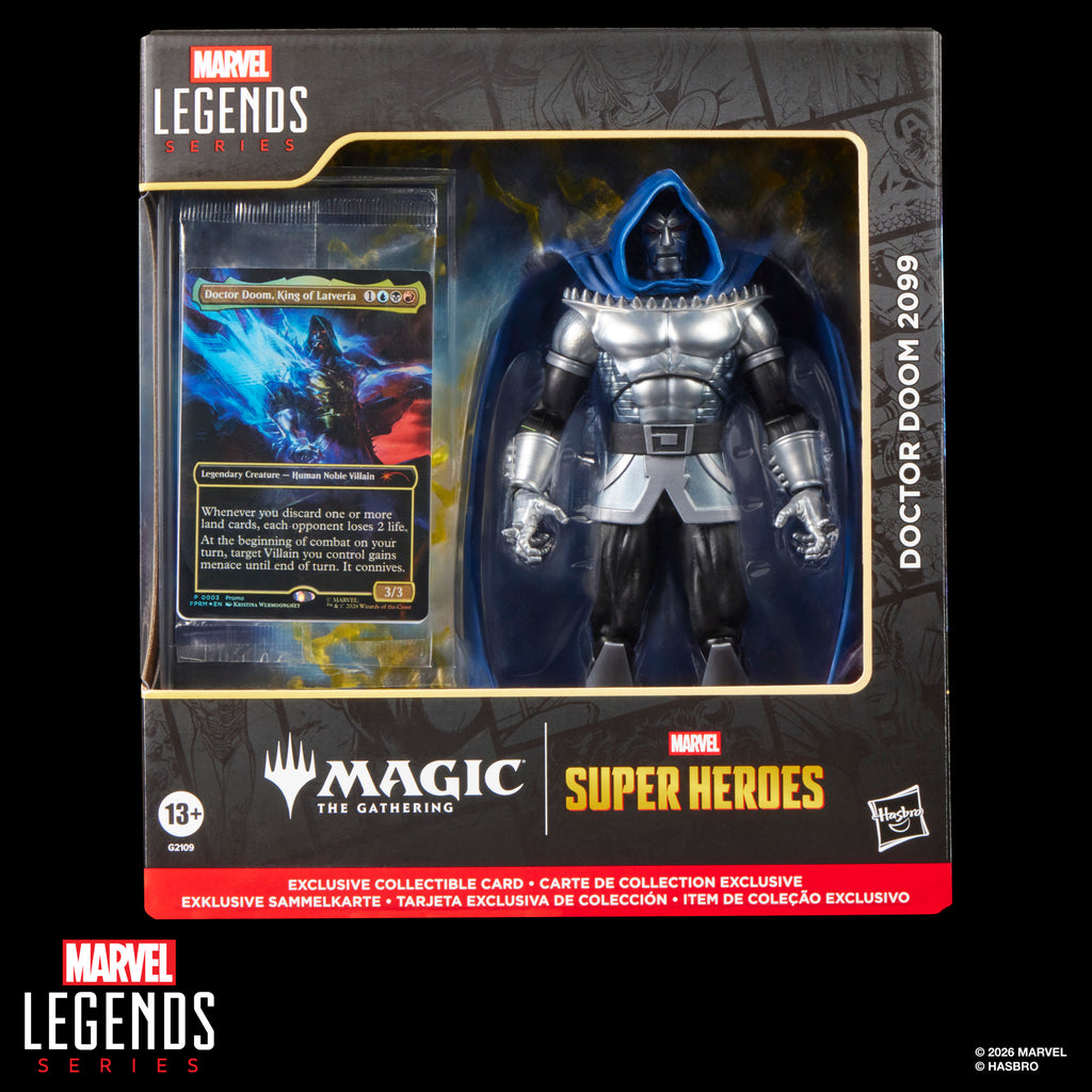 Marvel Legends Series Magic: The Gathering Doctor Doom 2099 plus Exclusive Foil Collectible Card