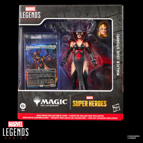 Marvel Legends Series Magic: The Gathering Malice (Invisible Woman) plus Exclusive Foil Collectible Card
