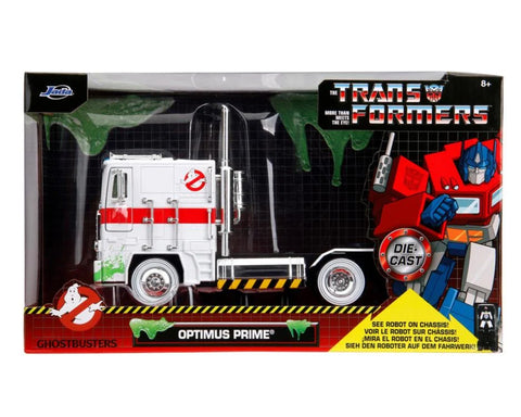 Jada 1:24 Scale Transformers X Ghostbusters Optimus Prime Crossover Die Cast Vehicle