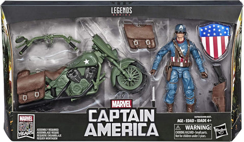 Marvel Legends Ultimate Riders Captain America with Motorcycle