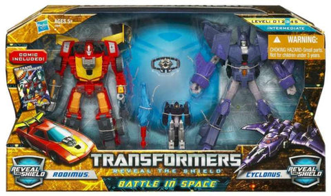 Transformers Reveal the Shield Battle in Space Rodimus vs Cyclonus (TFVAAL9)