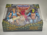 Masters of the Universe Classics Laser Power He-Man vs Laser Light Skeletor (with mailer)