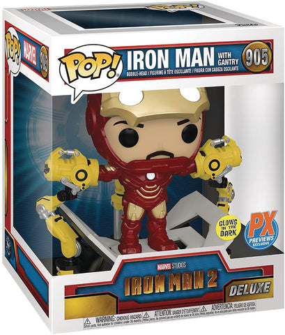 Funko Pop! Vinyl 905 Iron Man with Gantry (Glow in the Dark) (PX Exclusive)