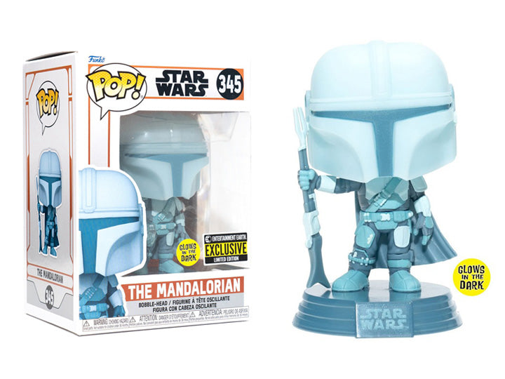 Funko Pop! Vinyl Star Wars 345 Mandalorian Hologram (GITD) (Exclusive)