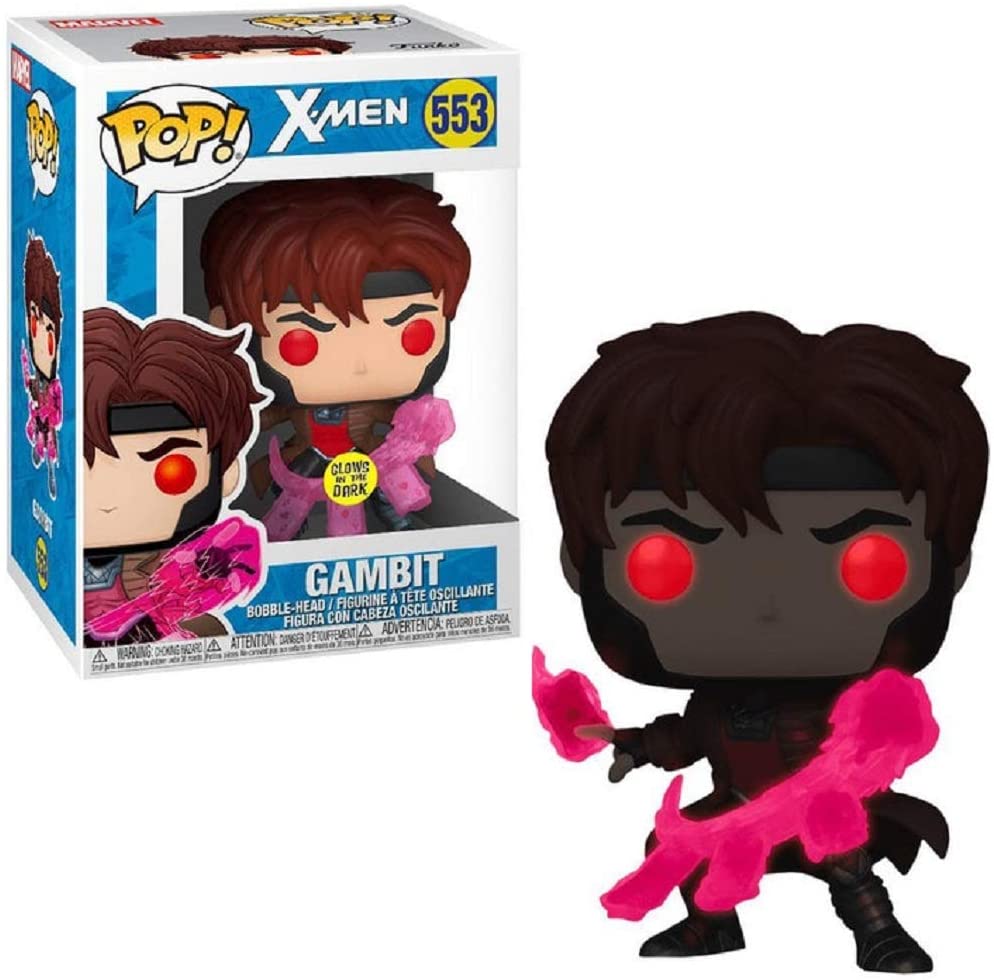 Pop Exclusive X-men Gambit Glow-in-the-dark Vinyl Figure Funko