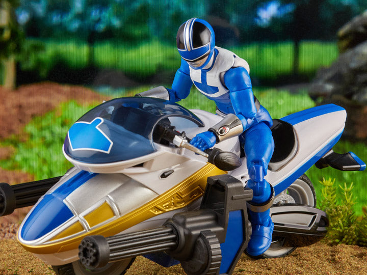 Power Rangers Lightning Collection Time Force Blue Ranger and Vector Cycle