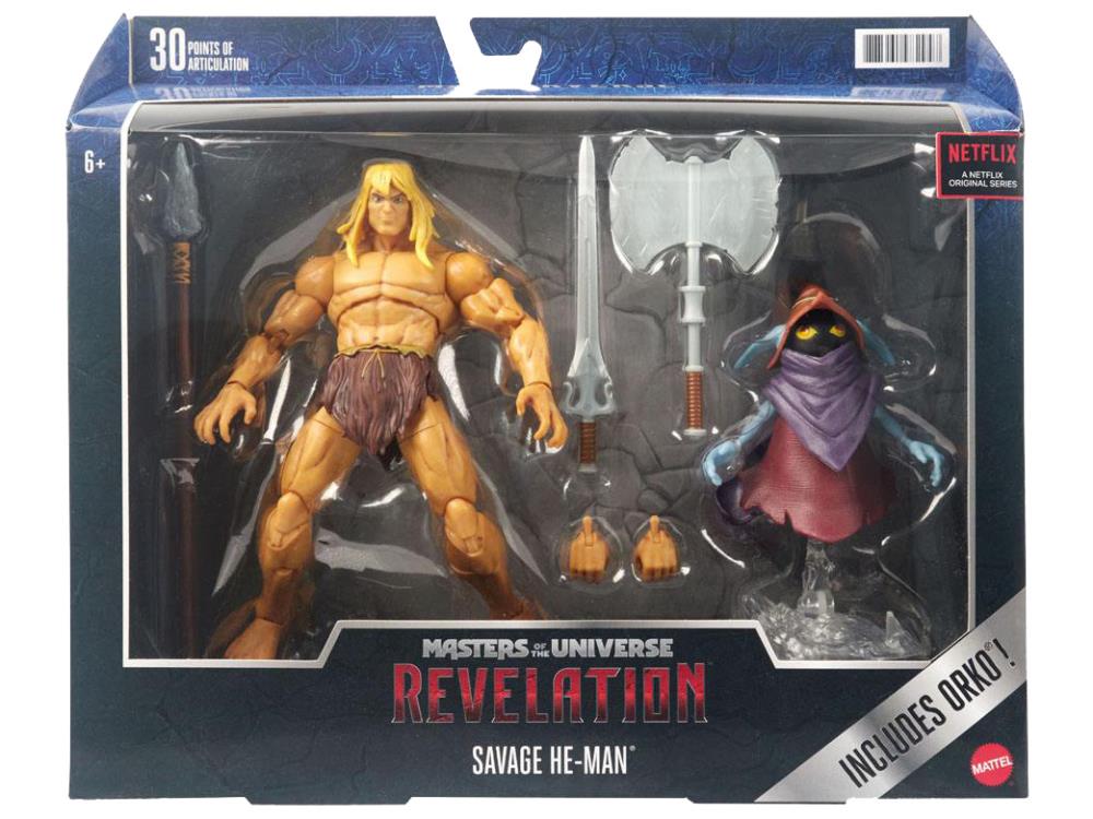 Masters of the Universe Revelation Savage He-Man and Orko