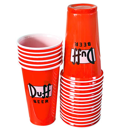 Simpsons Duff Beer Plastic Cups