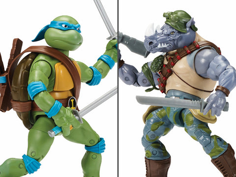 TMNT Classic 2-pack Leonardo vs Rocksteady