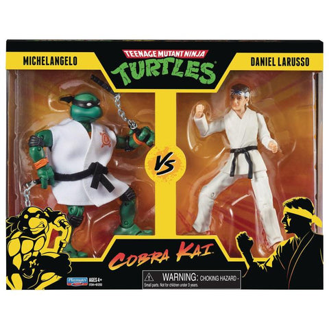 TMNT vs Cobra Kai 2 pack Michelangelo vs Daniel LaRusso